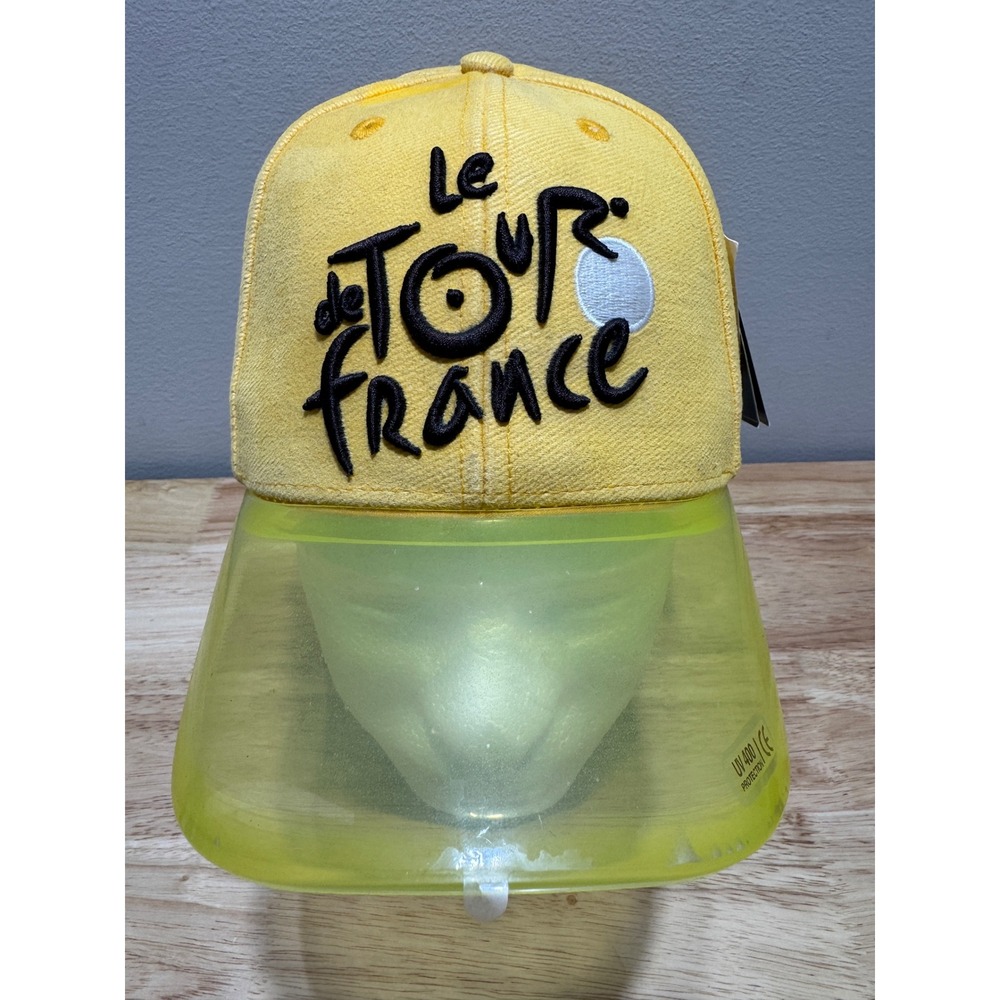 Vtg NOS Official Le Tour de France Adjustable Cycling Hat Cap Florescent Visor
